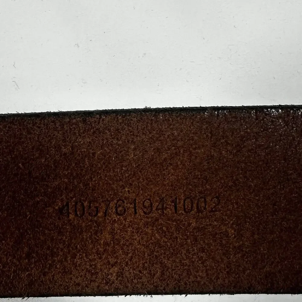 Polo Ralph Lauren Dark Brown Leather Belt Men's Sz 44